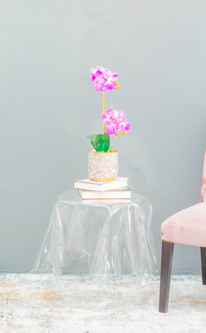 Tablecloth side table