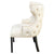 Rhandzu Back Button Dining Chair - Cream White