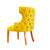 Rhandzu Back Button Dining Chair - Yellow