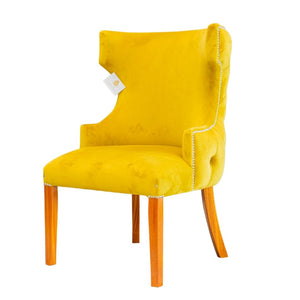 Rhandzu Back Button Dining Chair - Yellow